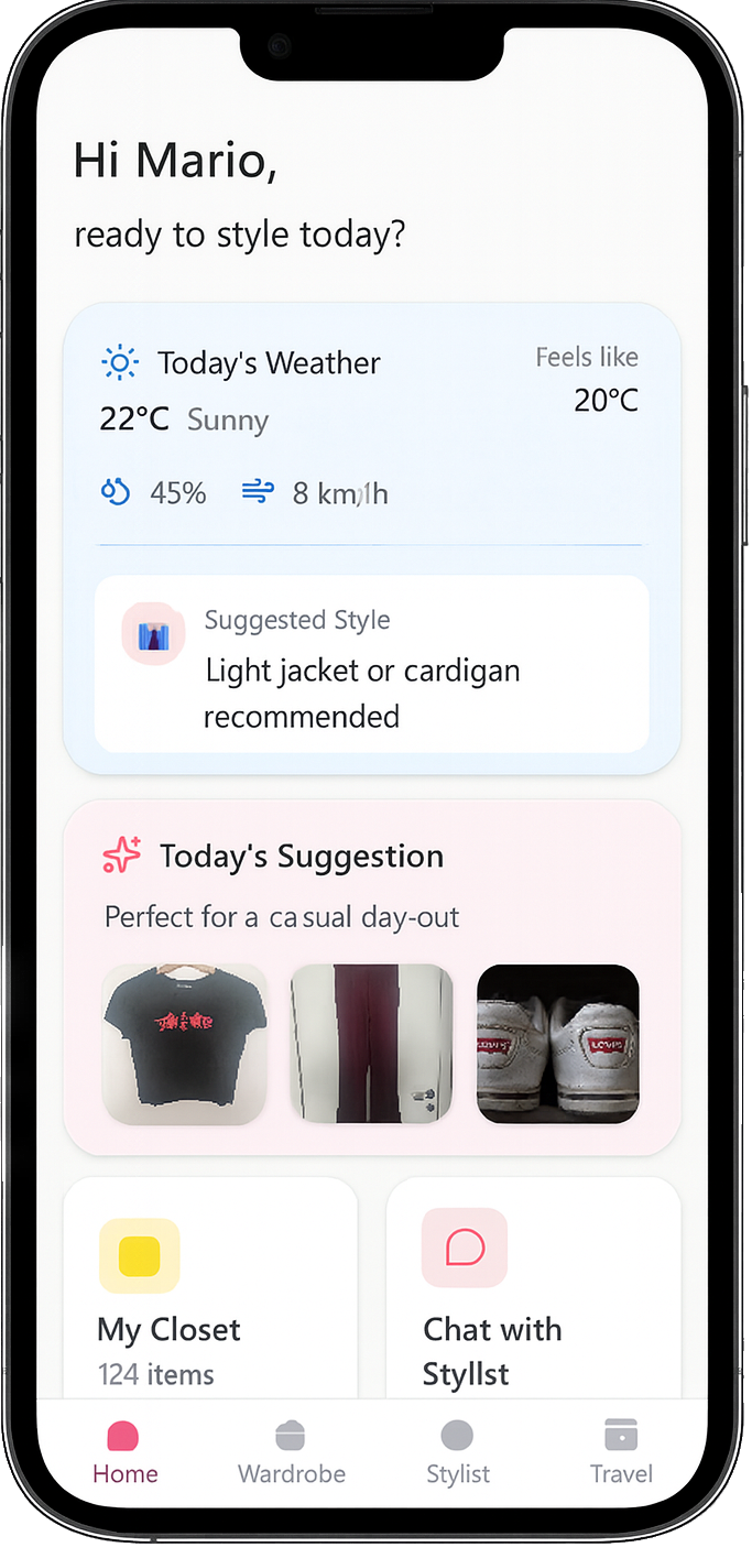 Anteprima della futura app – schermata 1